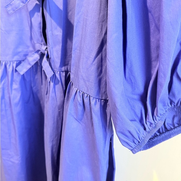 Vibrant Blue Women’s  Dress with Bow Details - Picture 9 of 11